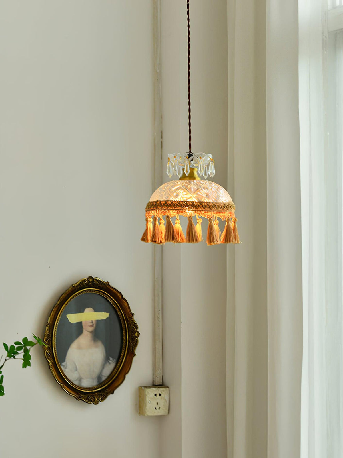 Devel messing glazen luxe hanglamp