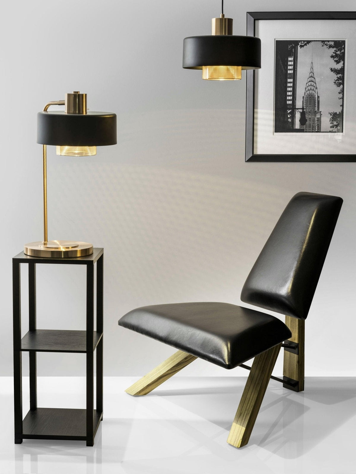 Contemporaire eigentijdse tafellamp in brons