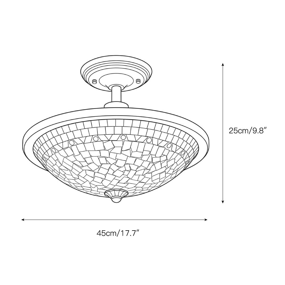 Marin vlakke plafondlamp van walnoothout