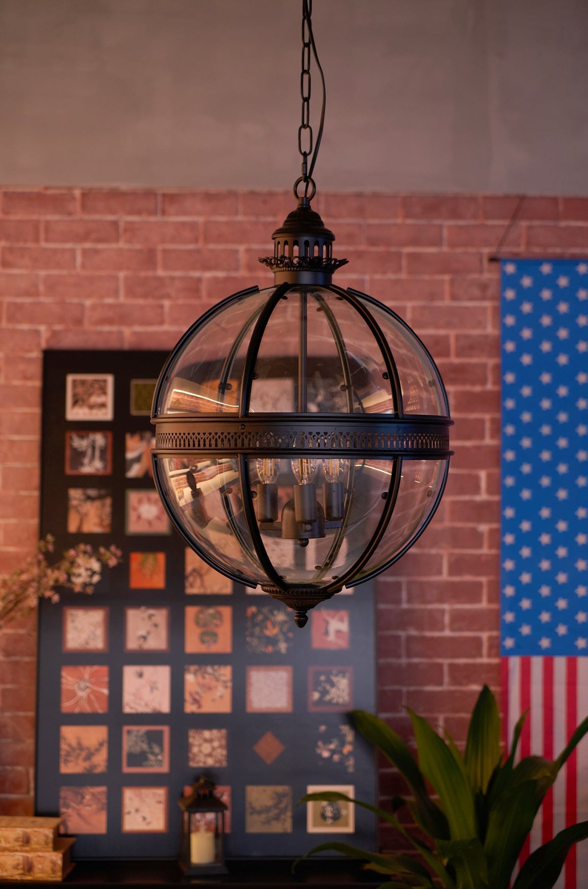 Svelte Vintage Industrial glas hanglamp