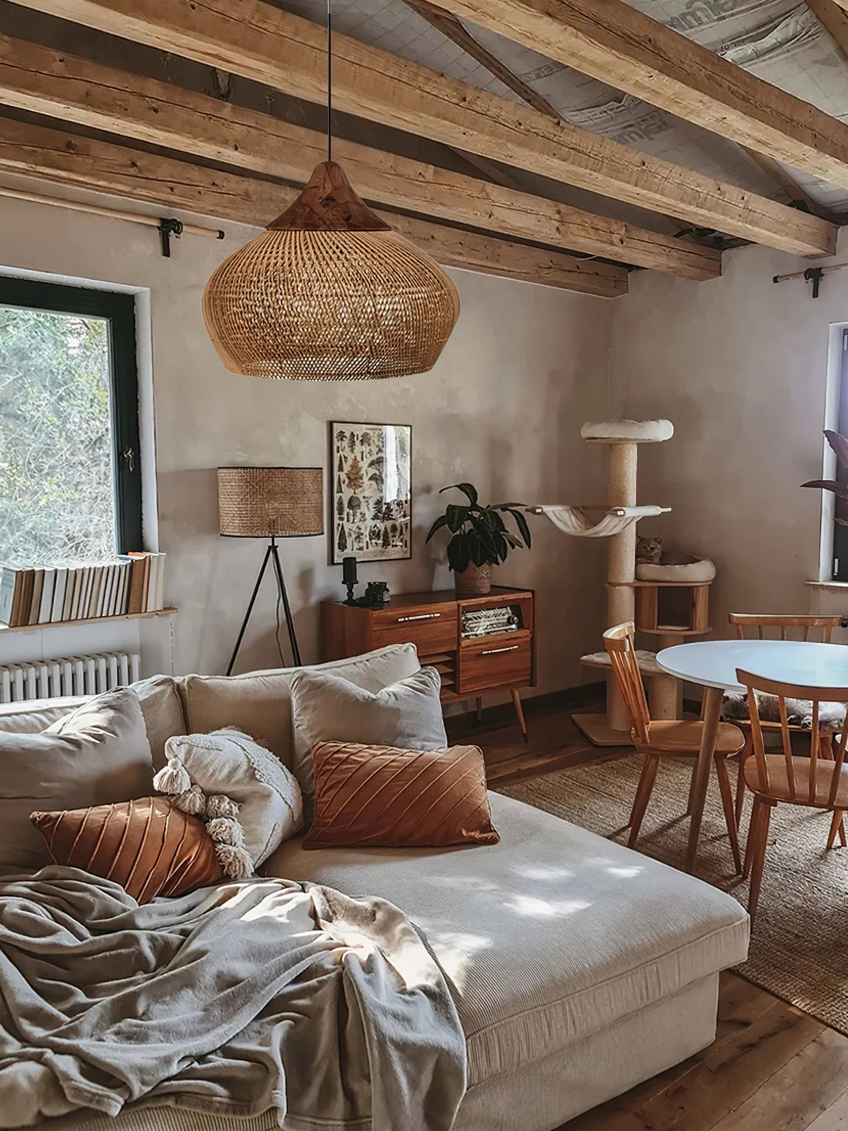 Canirora Hanglamp Rotan Decoratief snoer Geweven