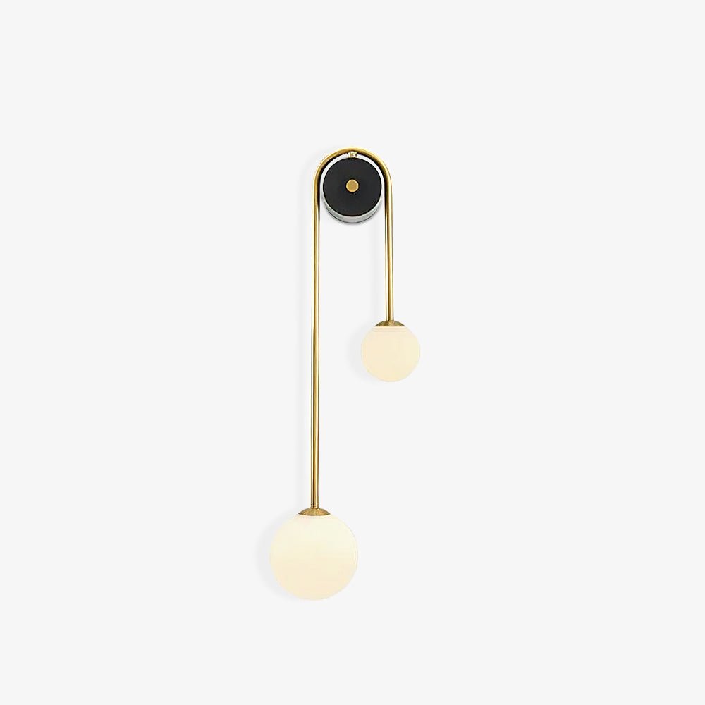 Teveny moderne minimalistische wandlamp van messing met glazen kap