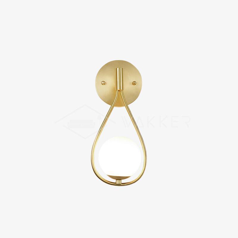 Eiralaya Moderne wandlamp van messing met glas in minimalistisch design