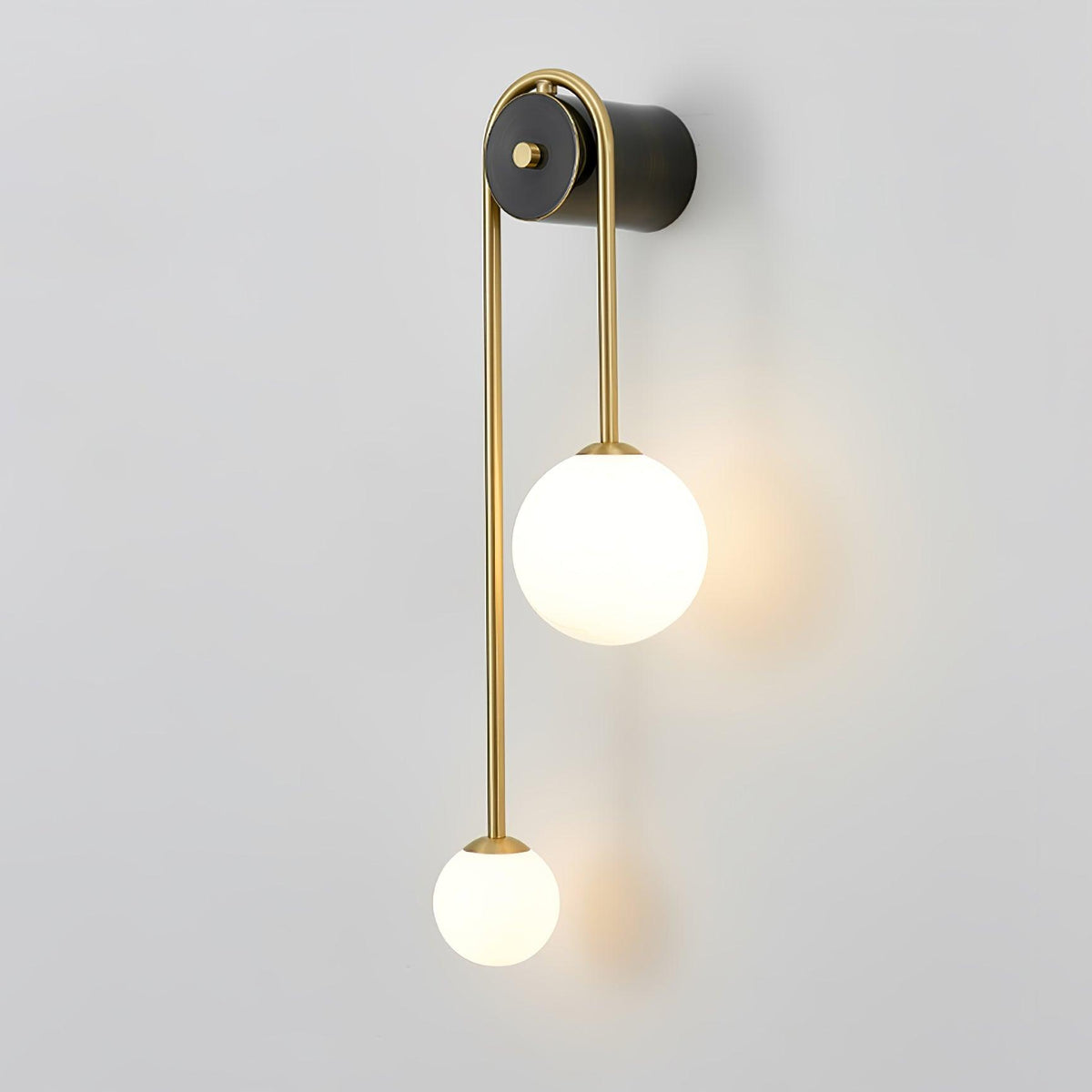 Teveny moderne minimalistische wandlamp van messing met glazen kap