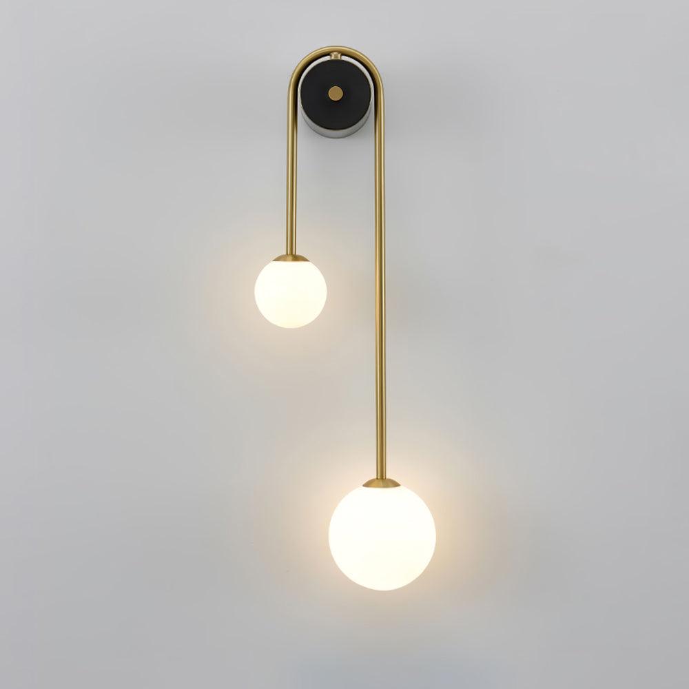 Teveny moderne minimalistische wandlamp van messing met glazen kap