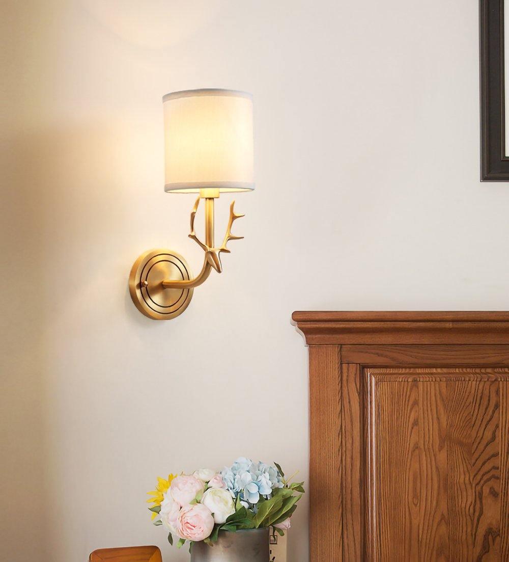 Auriviella elegantie Hertenhoofd wandlamp van messing