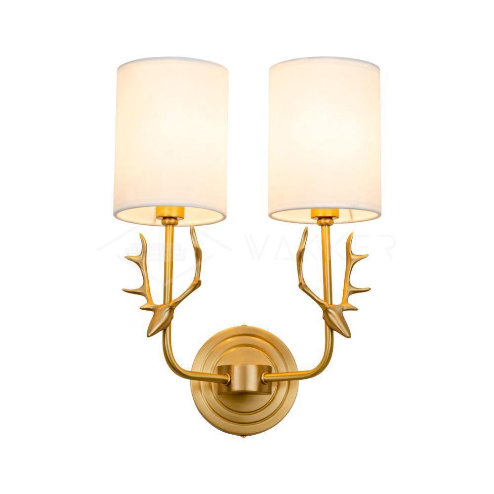 Auriviella elegantie Hertenhoofd wandlamp van messing
