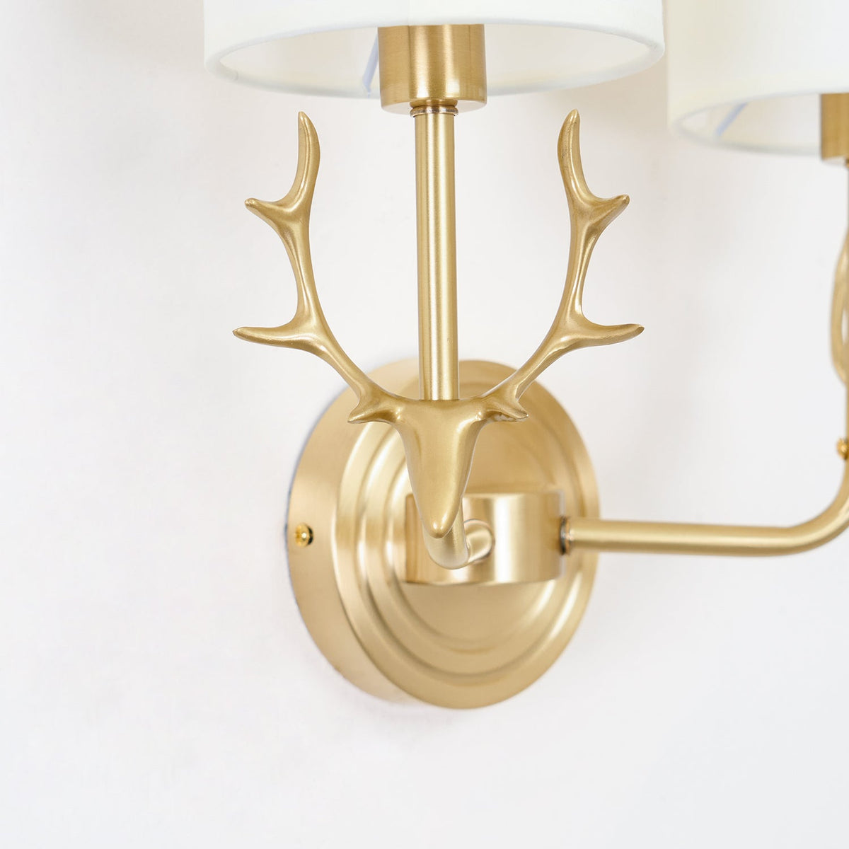 Auriviella elegantie Hertenhoofd wandlamp van messing