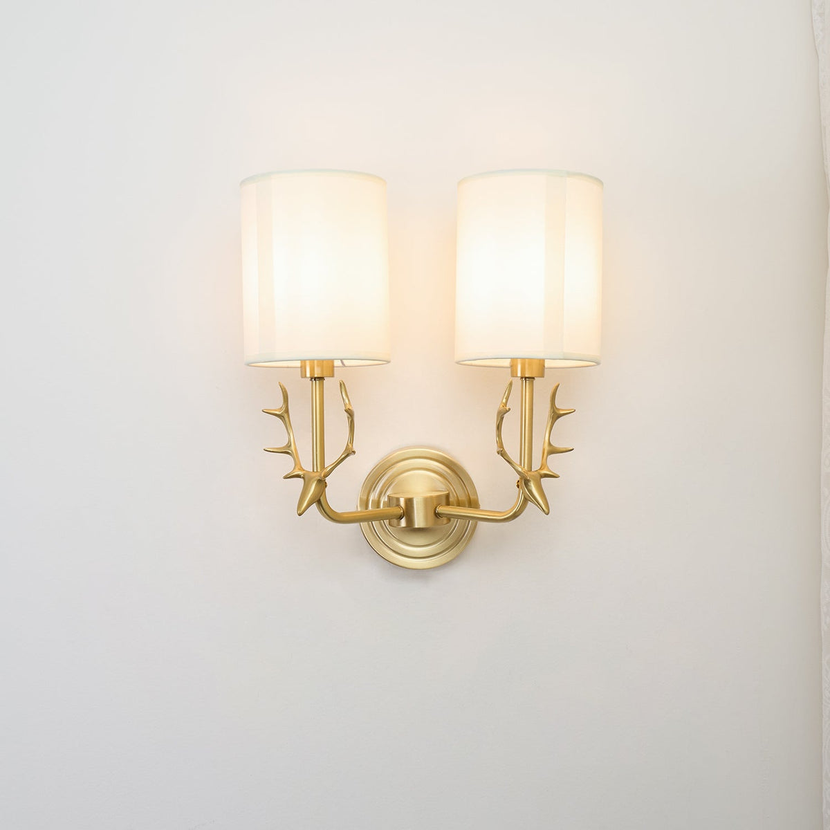 Auriviella elegantie Hertenhoofd wandlamp van messing