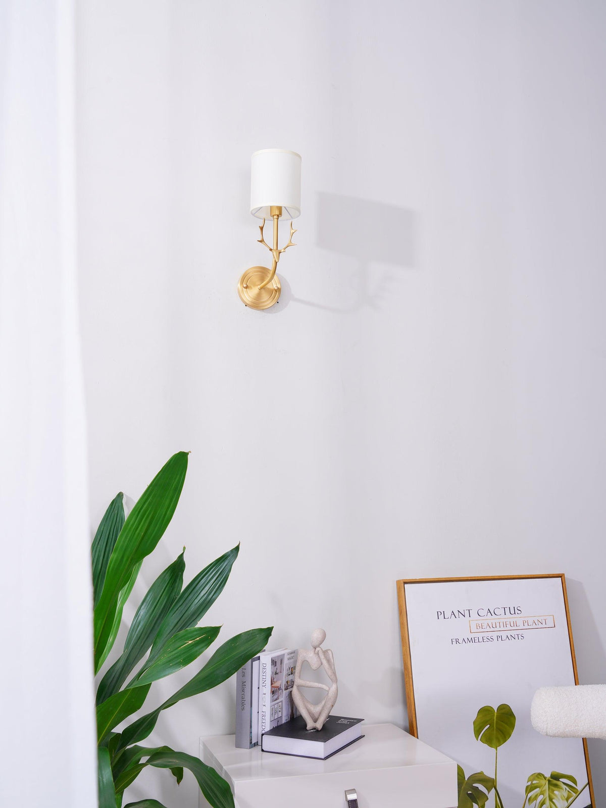 Auriviella elegantie Hertenhoofd wandlamp van messing