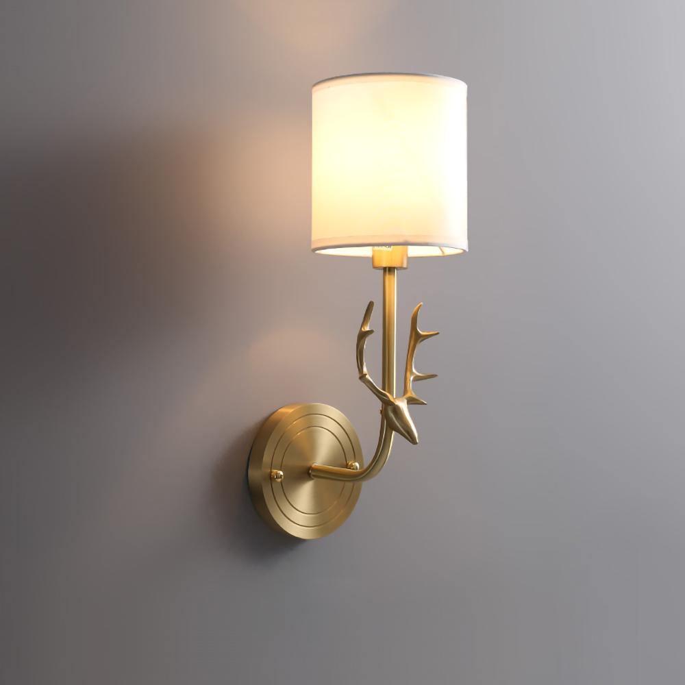 Auriviella elegantie Hertenhoofd wandlamp van messing