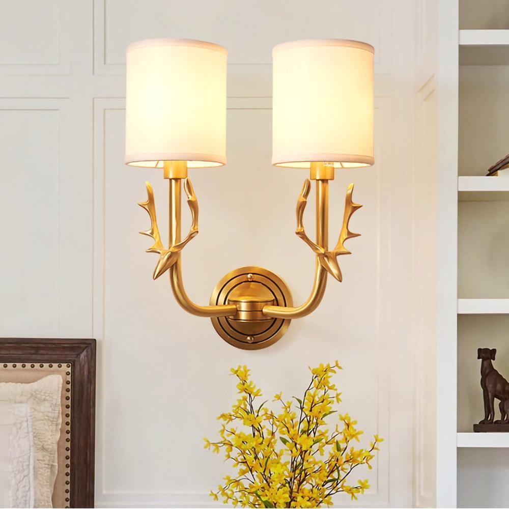 Auriviella elegantie Hertenhoofd wandlamp van messing