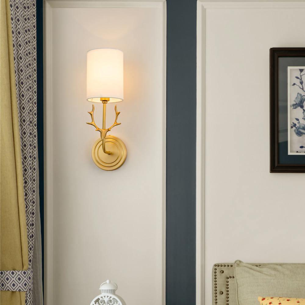 Auriviella elegantie Hertenhoofd wandlamp van messing
