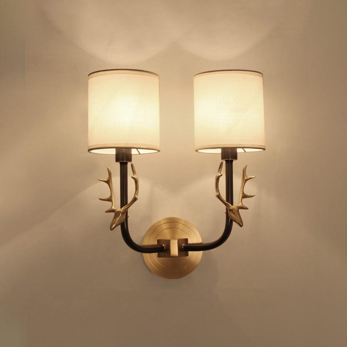 Auriviella elegantie Hertenhoofd wandlamp van messing