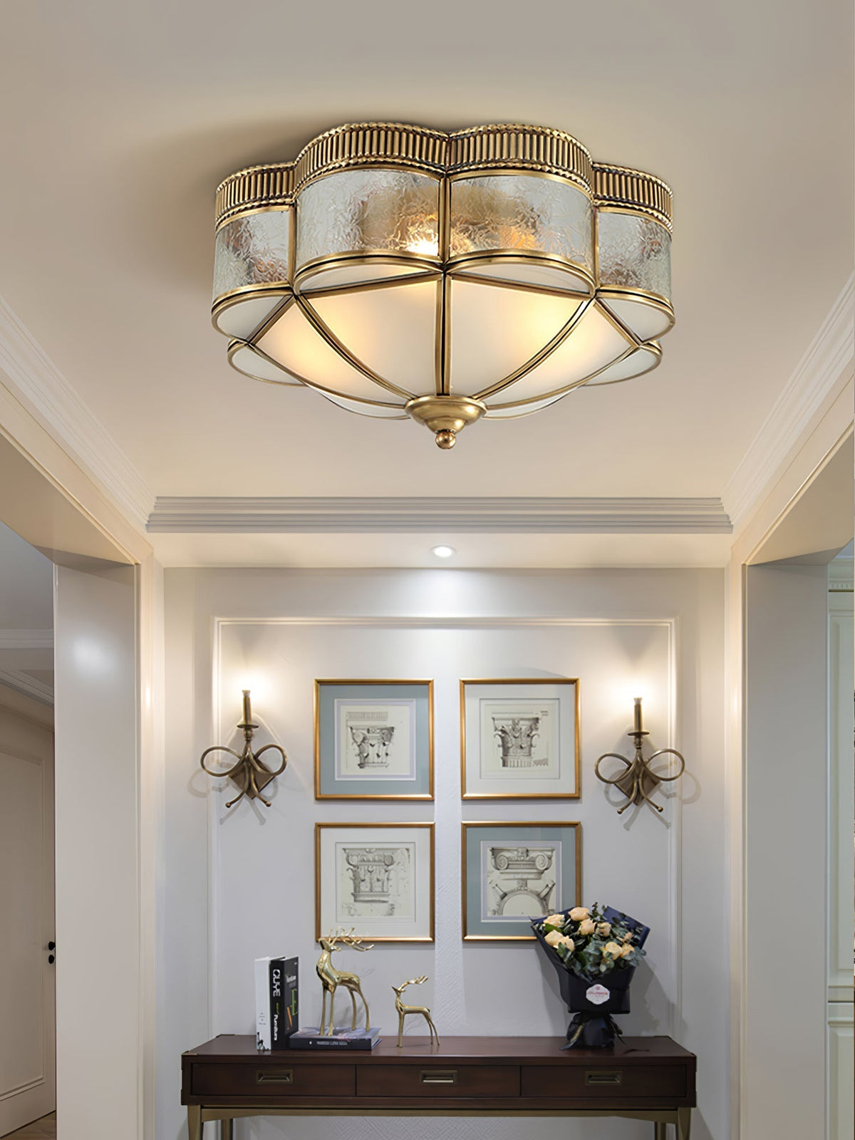 Soliiella Plafondlamp Messing Koepel Mat klassiek Elegant