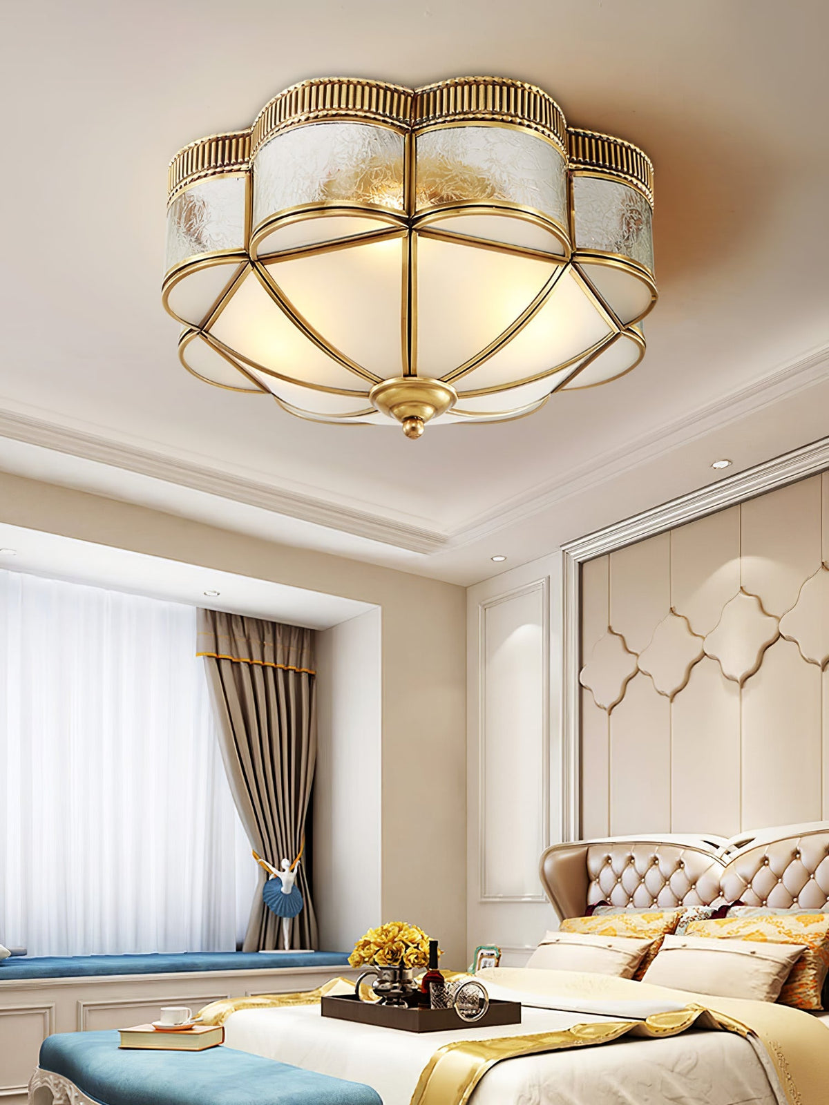 Soliiella Plafondlamp Messing Koepel Mat klassiek Elegant