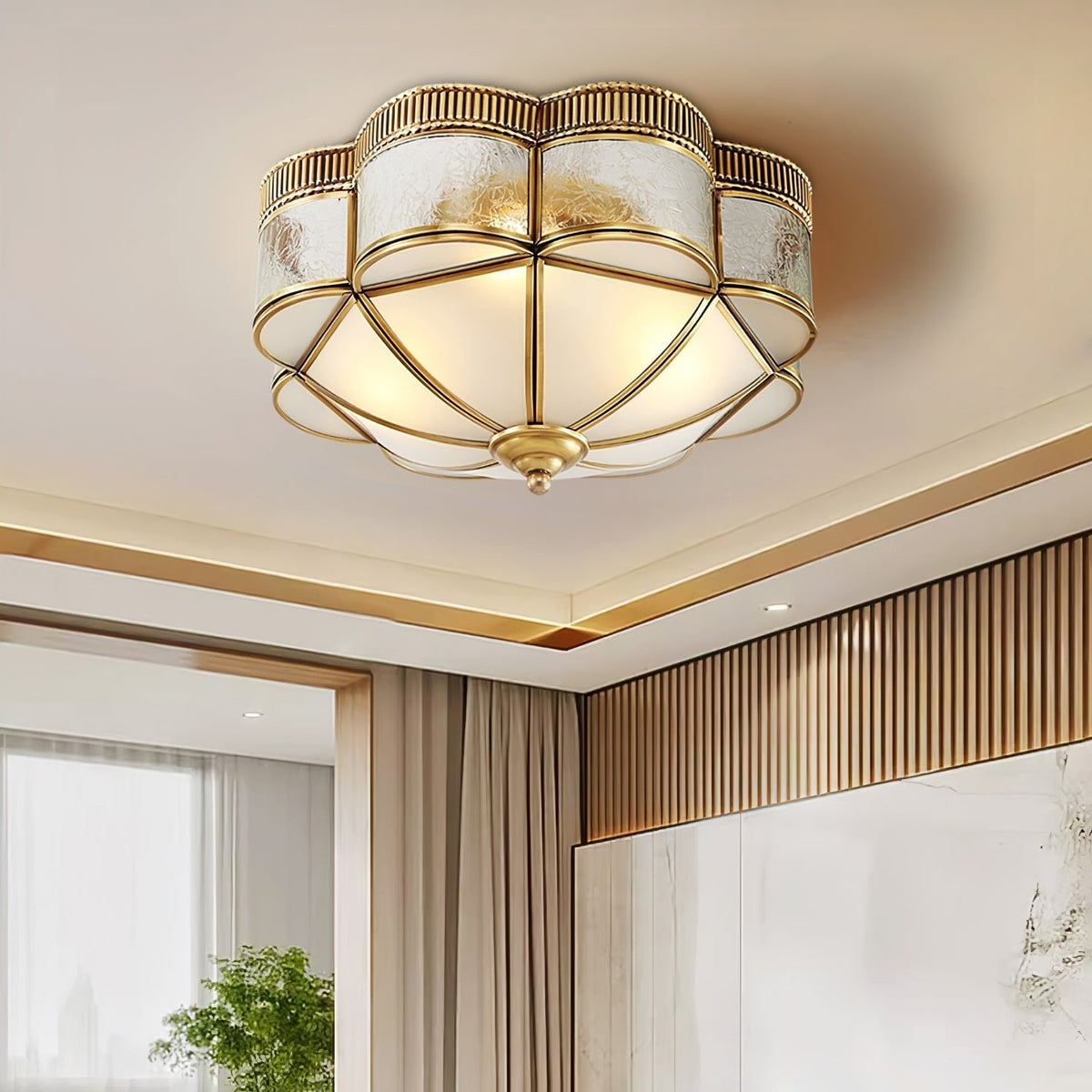 Soliiella Plafondlamp Messing Koepel Mat klassiek Elegant