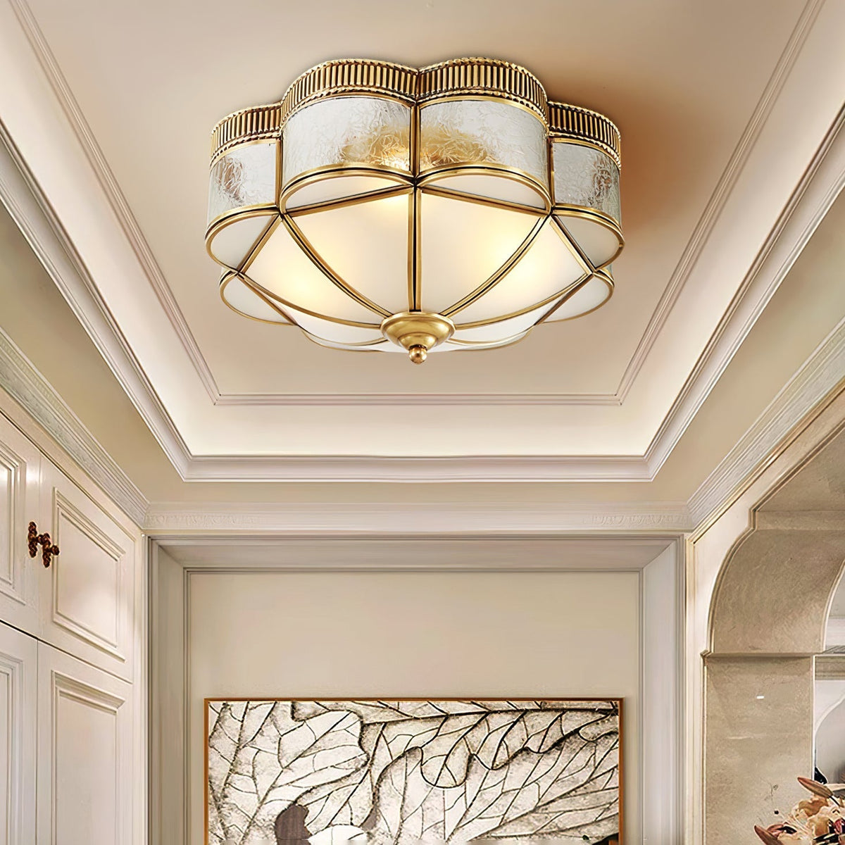 Soliiella Plafondlamp Messing Koepel Mat klassiek Elegant