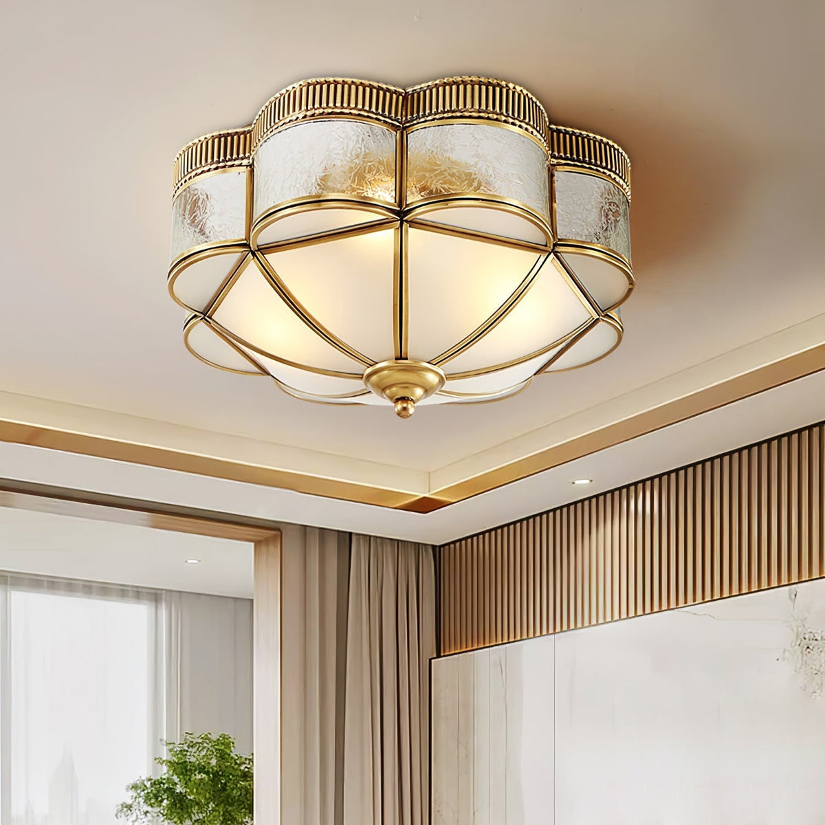 Soliiella Plafondlamp Messing Koepel Mat klassiek Elegant