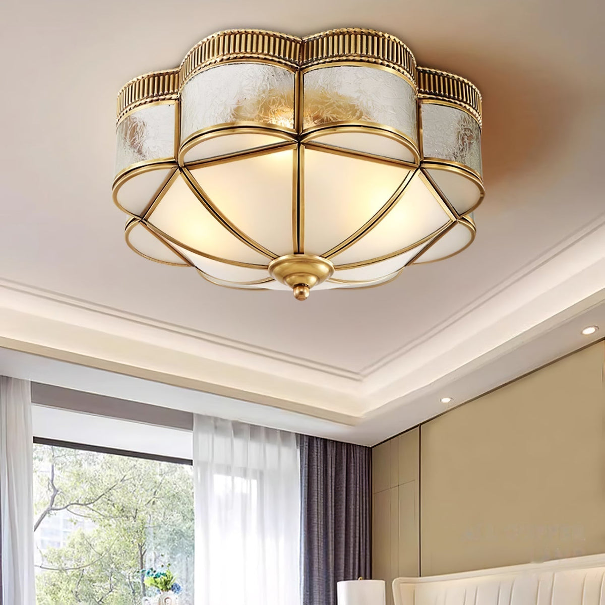 Soliiella Plafondlamp Messing Koepel Mat klassiek Elegant
