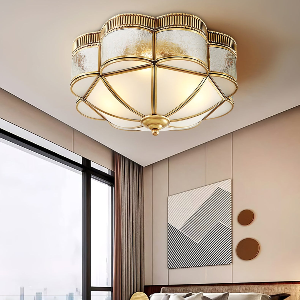 Soliiella Plafondlamp Messing Koepel Mat klassiek Elegant