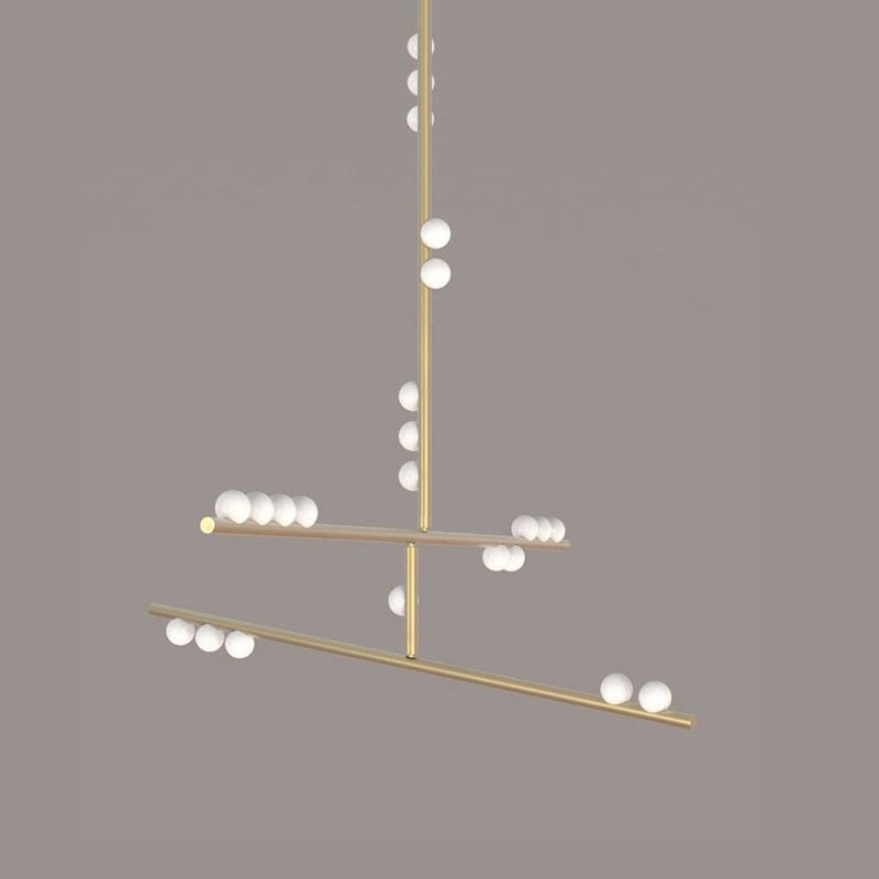 Bara Geometrische messing Lineaire hanglamp Kroonluchter