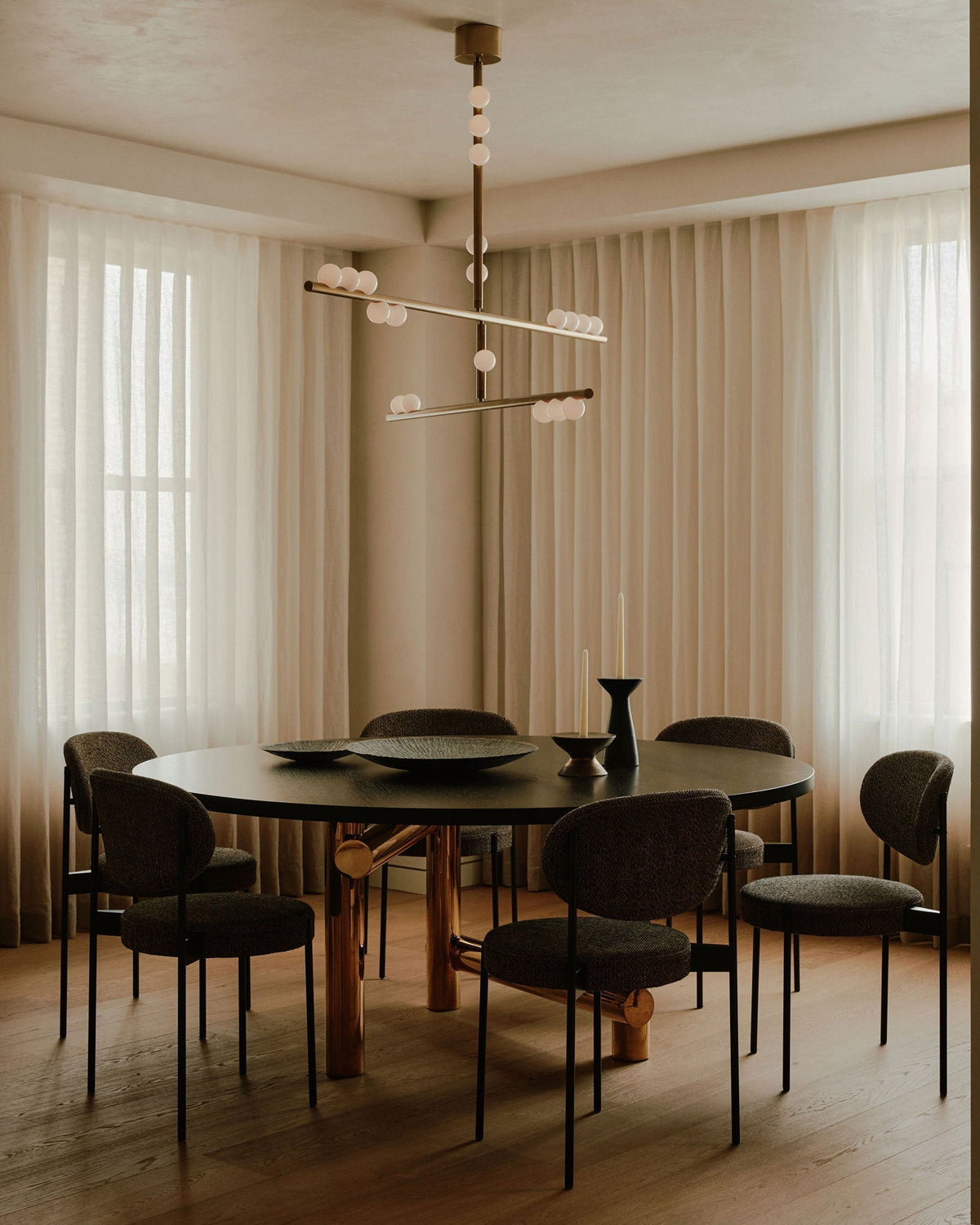 Bara Geometrische messing Lineaire hanglamp Kroonluchter