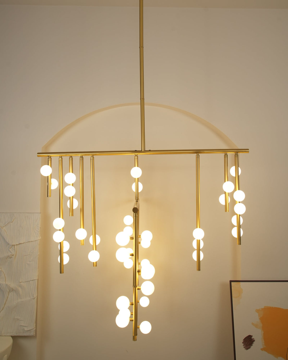 Bara Geometrische messing Lineaire hanglamp Kroonluchter