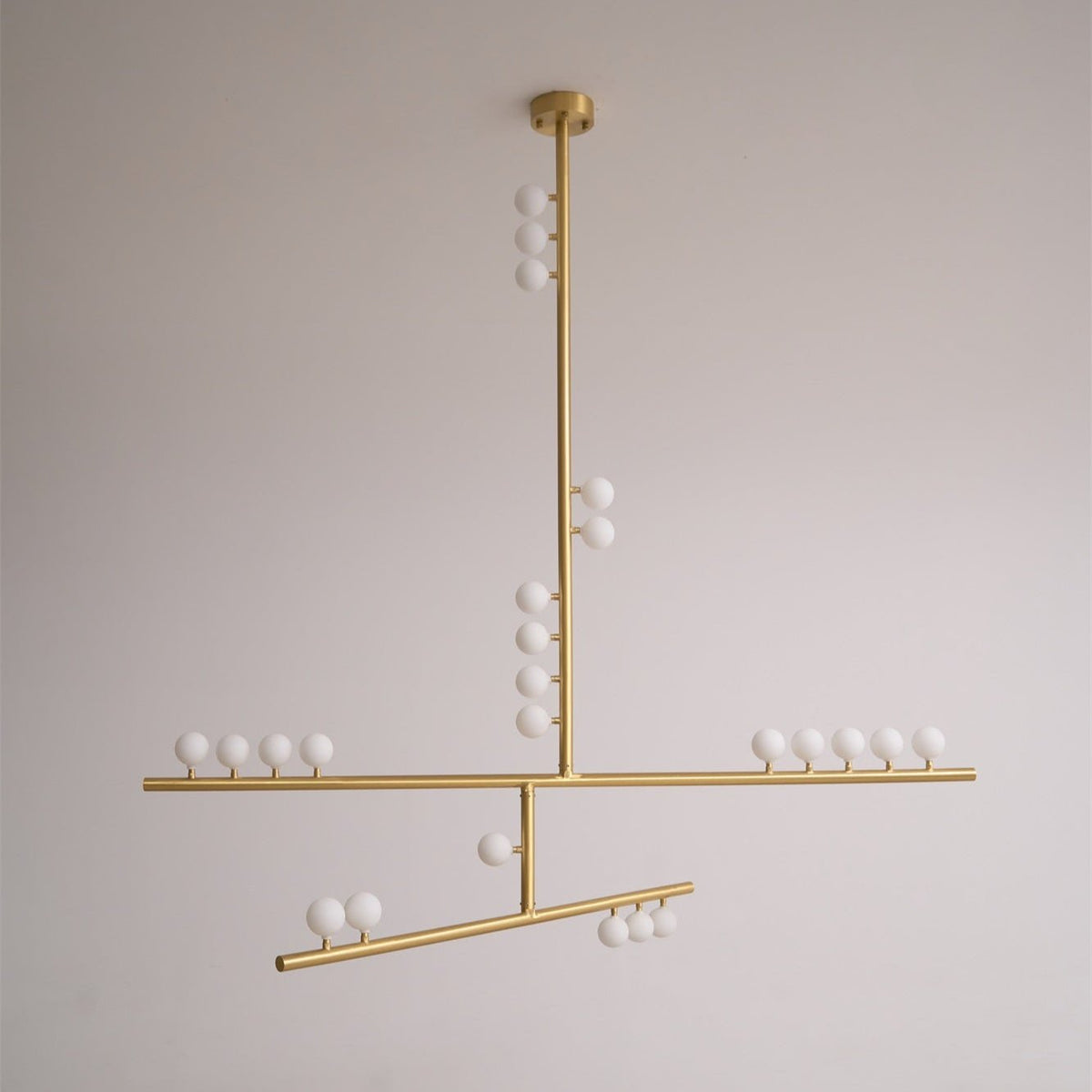 Bara Geometrische messing Lineaire hanglamp Kroonluchter