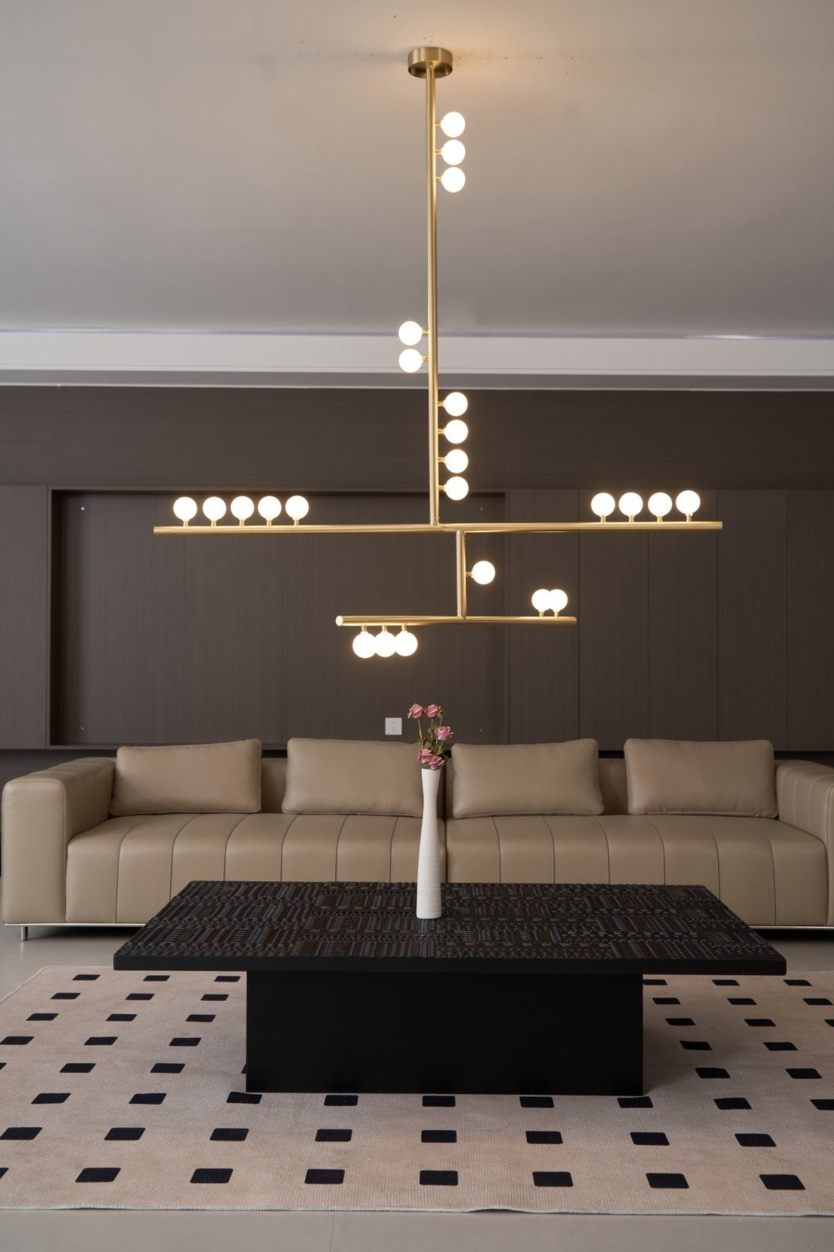 Bara Geometrische messing Lineaire hanglamp Kroonluchter