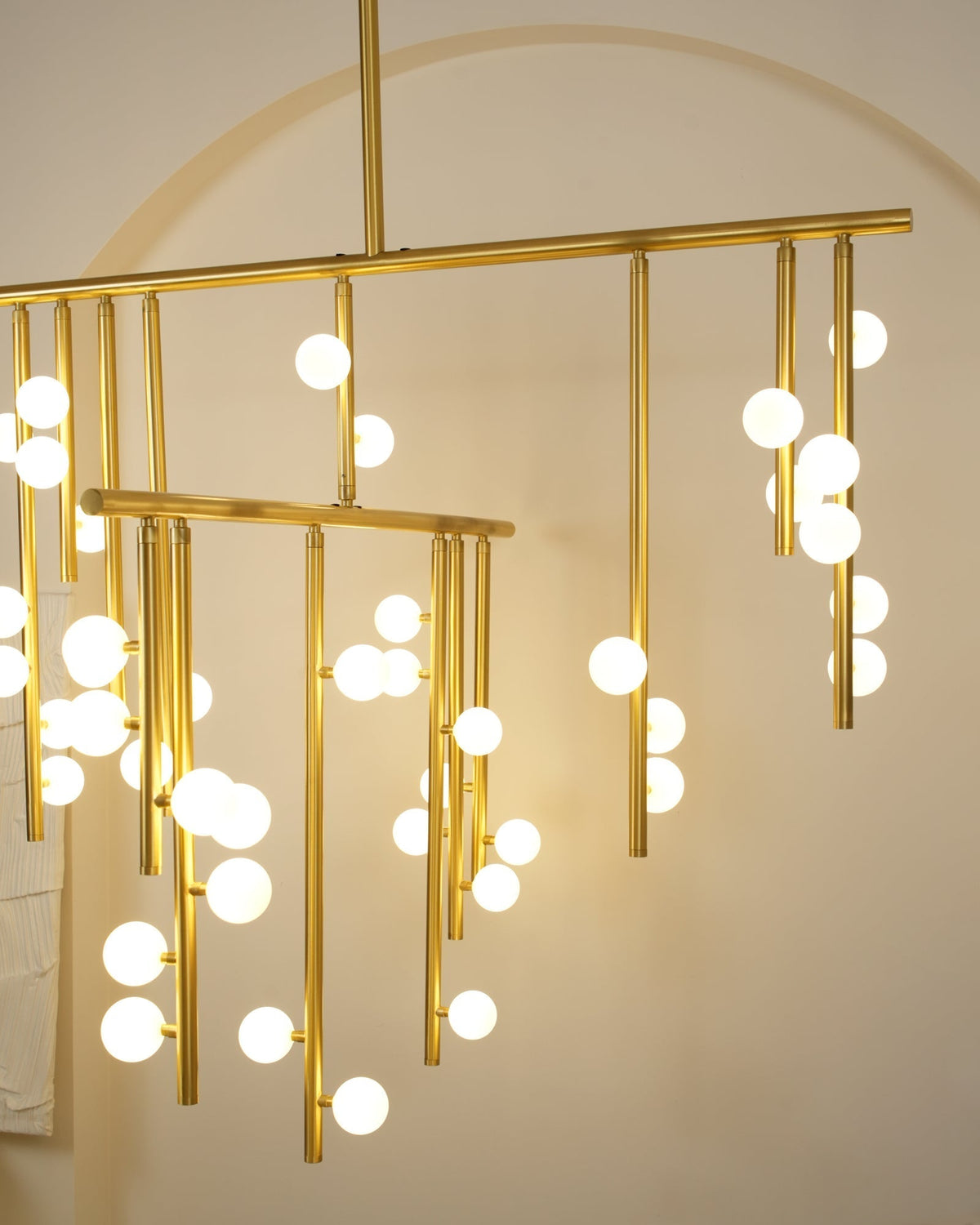 Bara Geometrische messing Lineaire hanglamp Kroonluchter