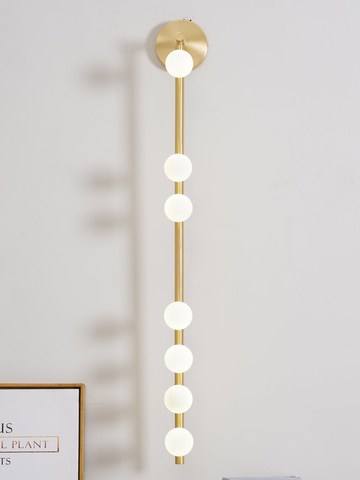 Pamela Tube met stekker messing glas wandlamp