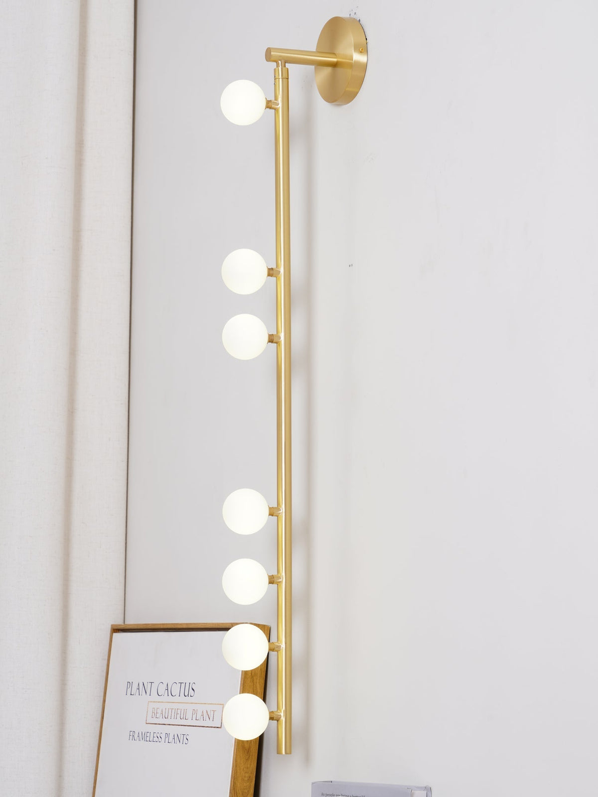 Pamela Tube met stekker messing glas wandlamp