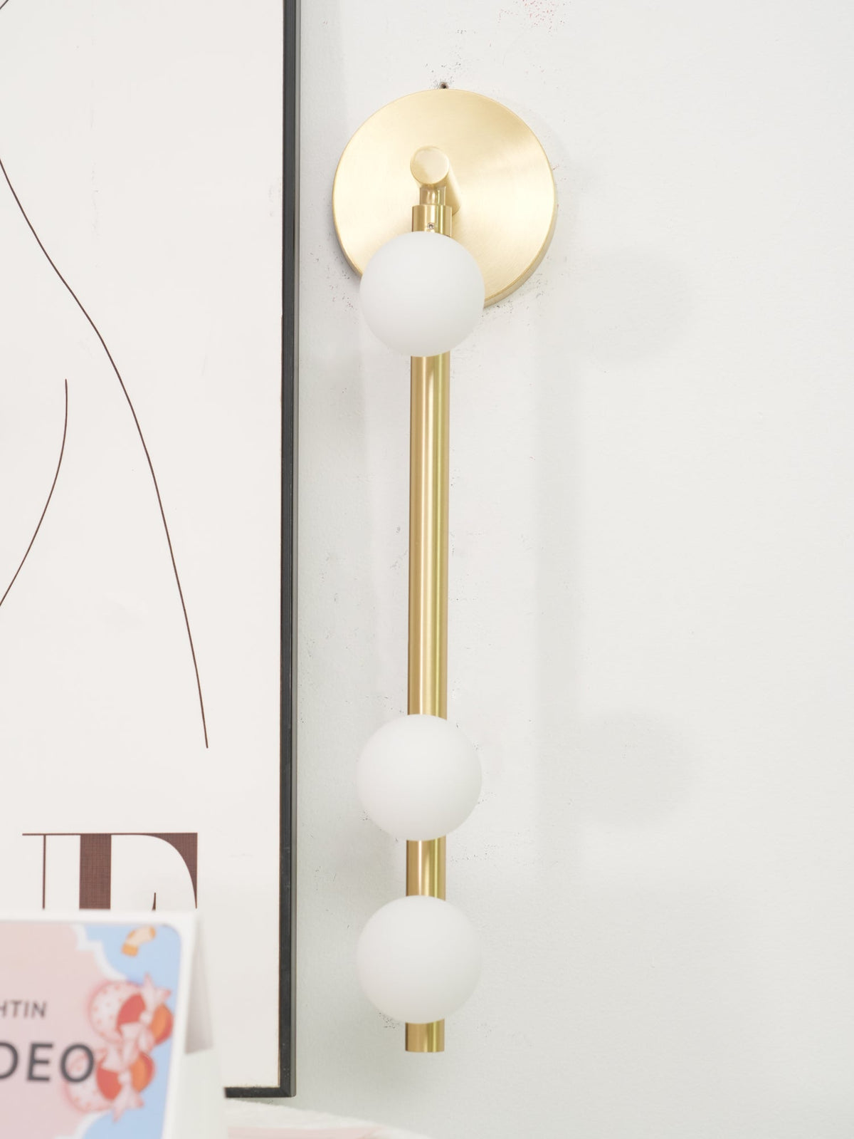 Pamela Tube met stekker messing glas wandlamp