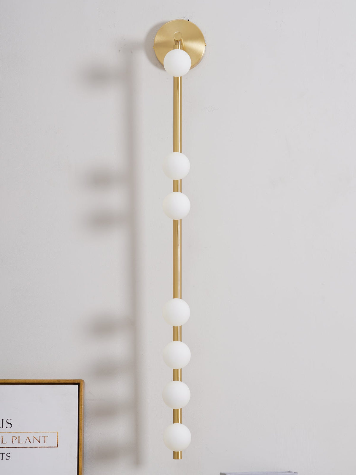 Pamela Tube met stekker messing glas wandlamp