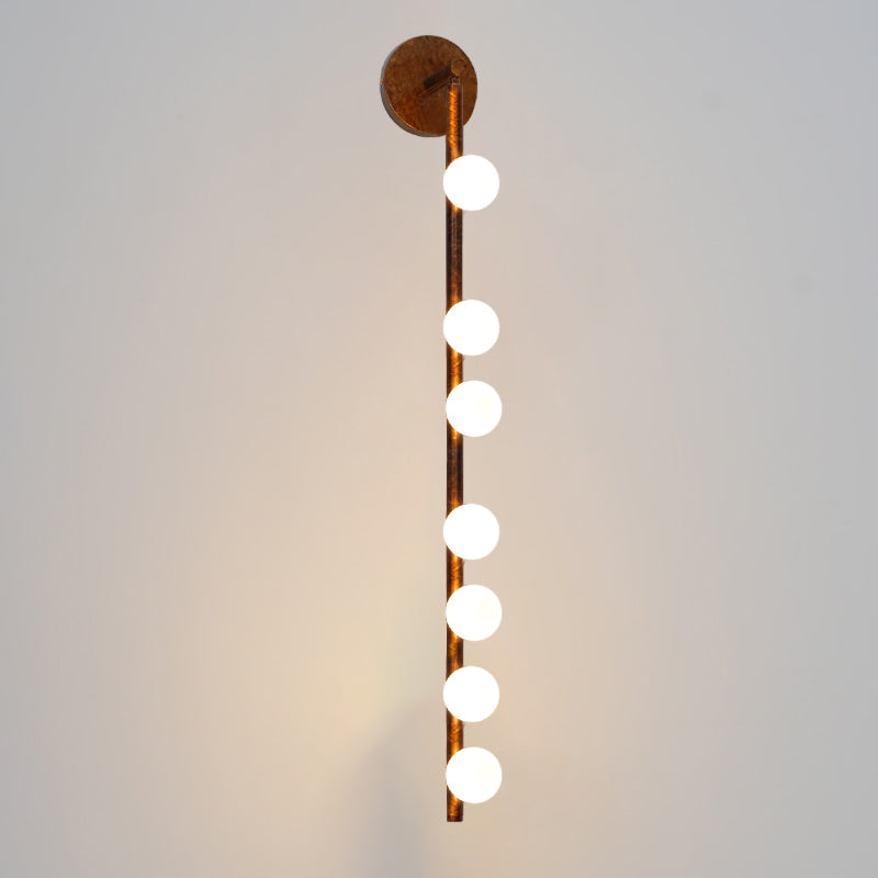 Pamela Tube met stekker messing glas wandlamp