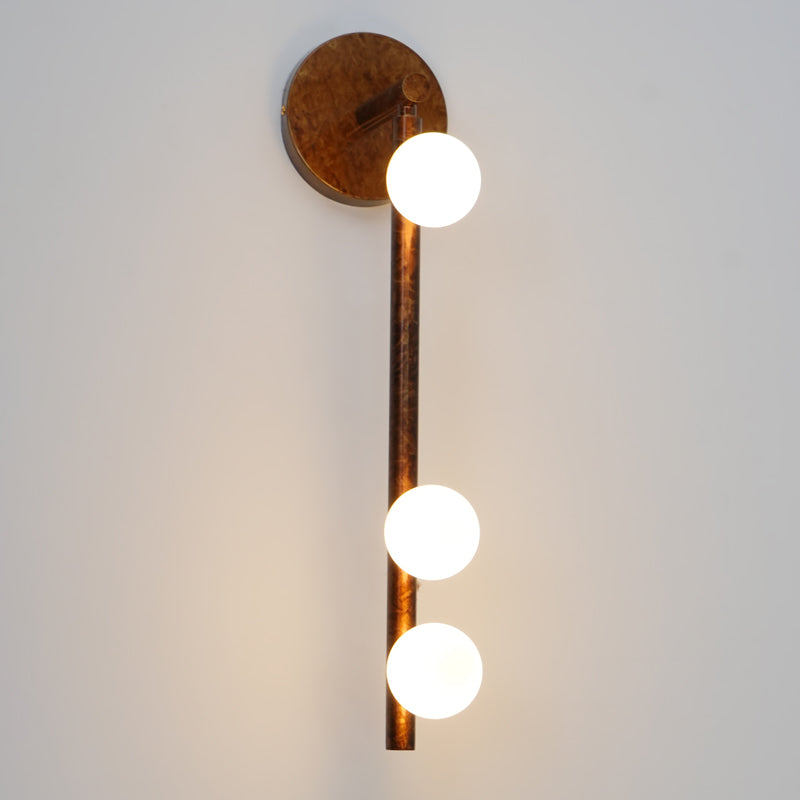 Pamela Tube met stekker messing glas wandlamp