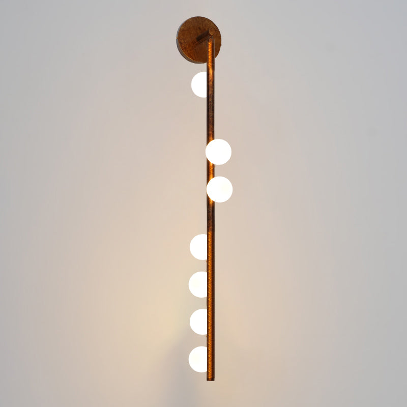 Pamela Tube met stekker messing glas wandlamp