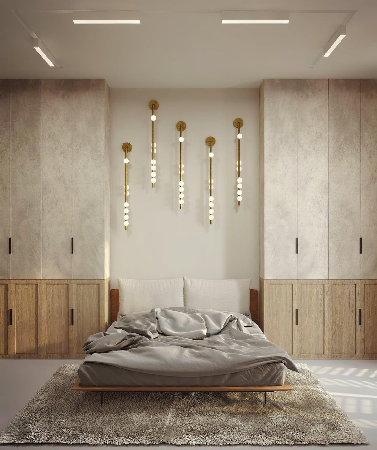 Pamela Tube met stekker messing glas wandlamp