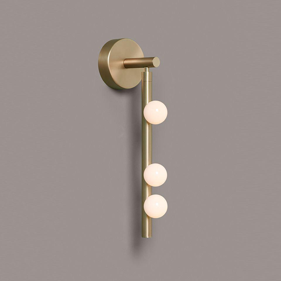 Pamela Tube met stekker messing glas wandlamp