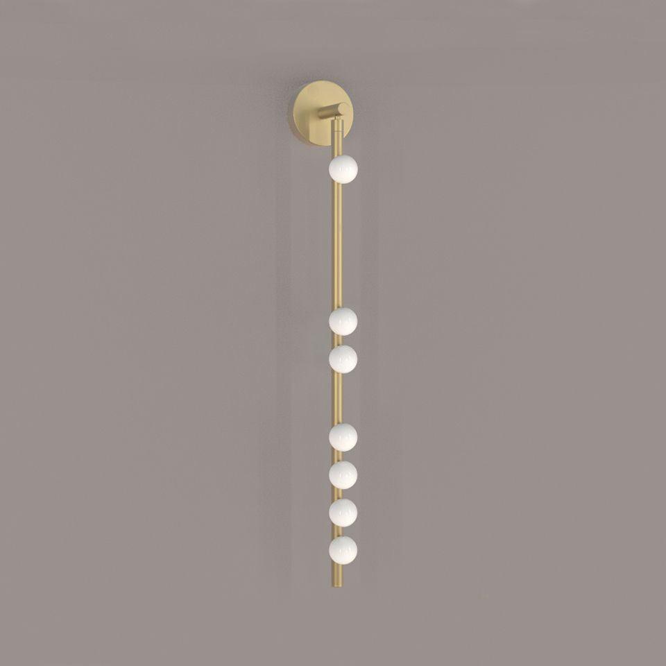 Pamela Tube met stekker messing glas wandlamp