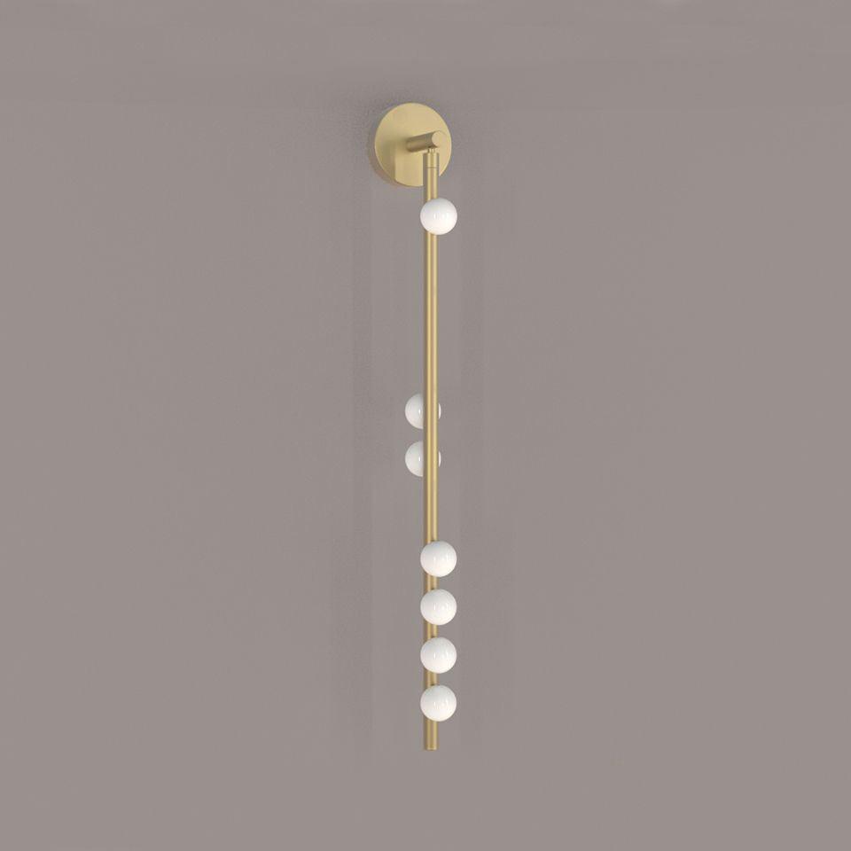Pamela Tube met stekker messing glas wandlamp