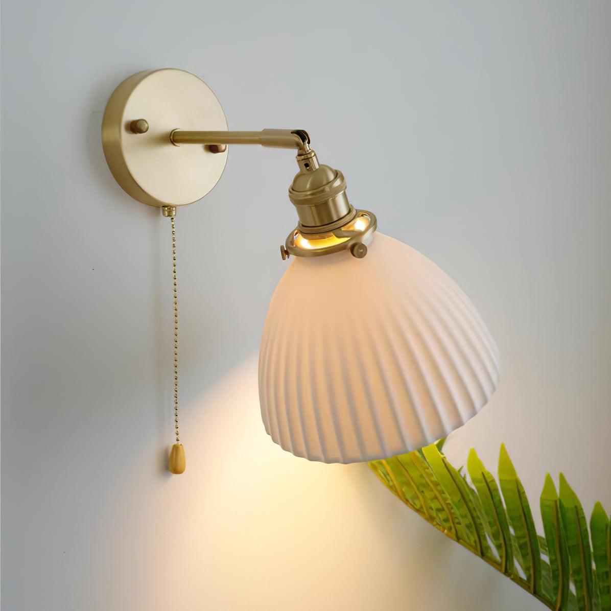 Oriiraria wandlamp Geplooid Keramiek messing