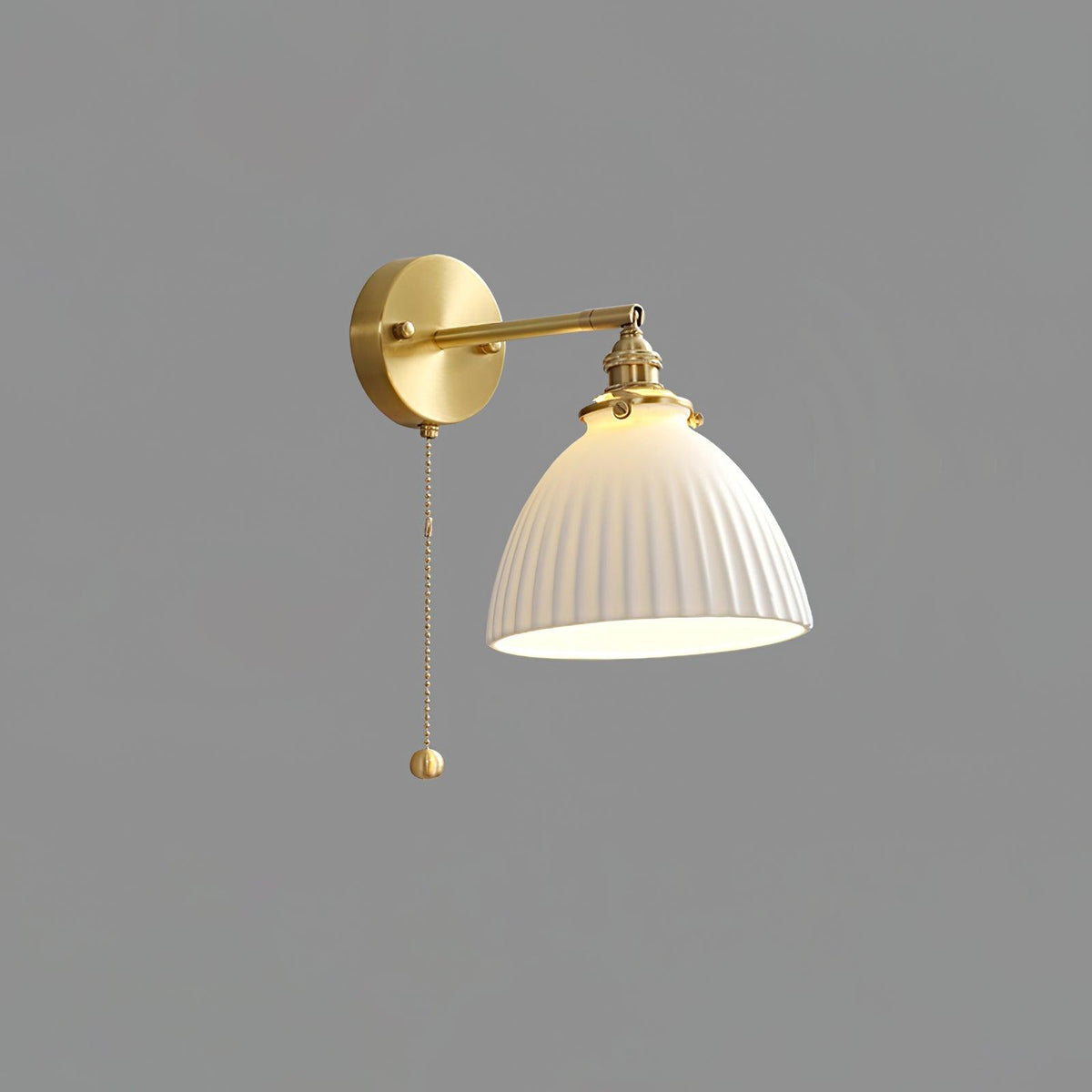 Oriiraria wandlamp Geplooid Keramiek messing