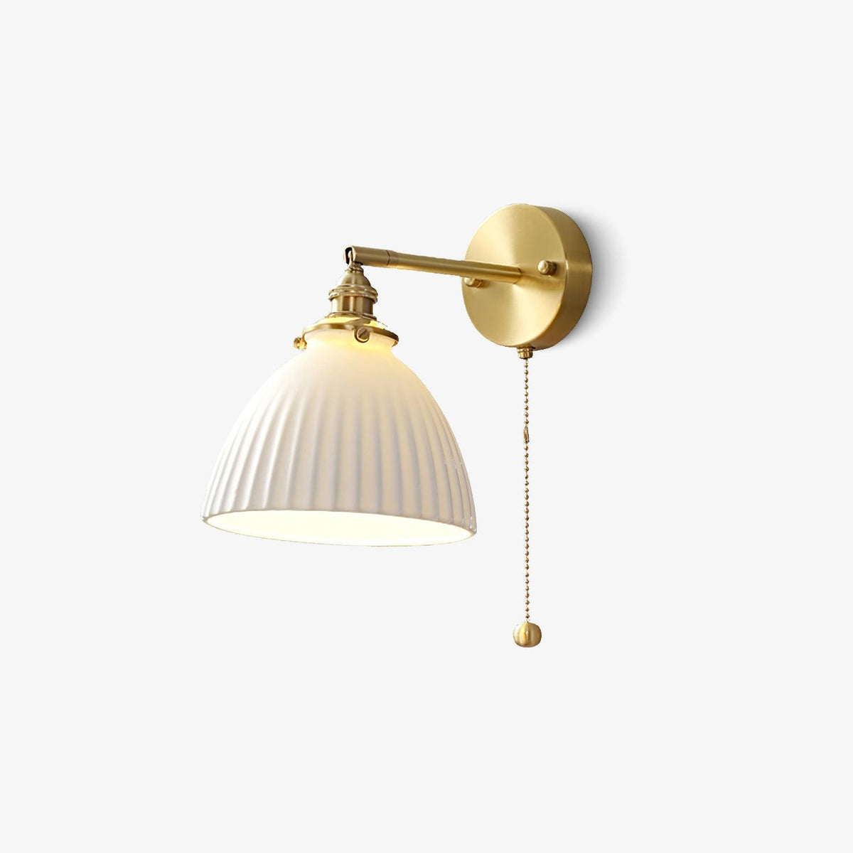 Oriiraria wandlamp Geplooid Keramiek messing