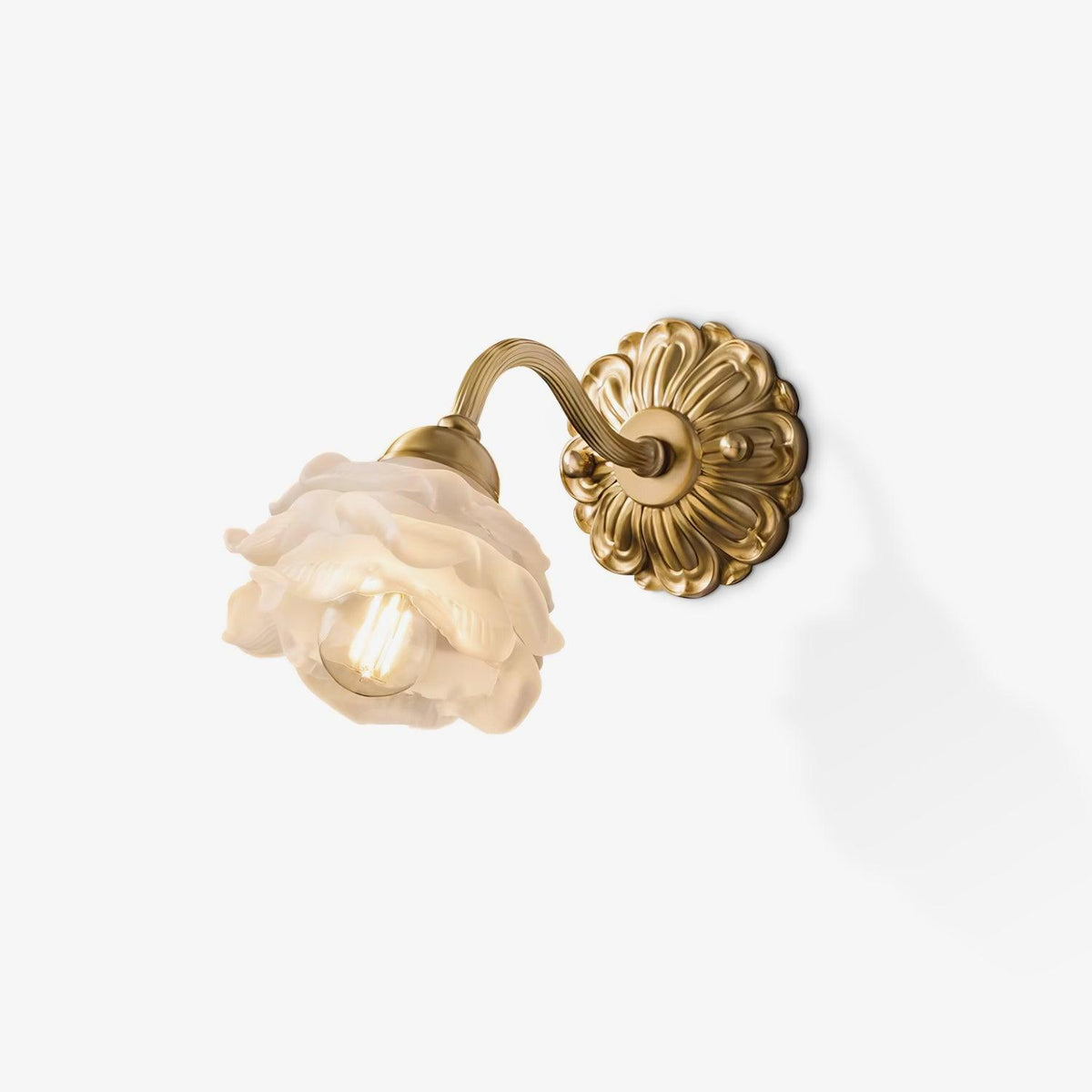 Palo wandlamp messing bloemmotief luxe