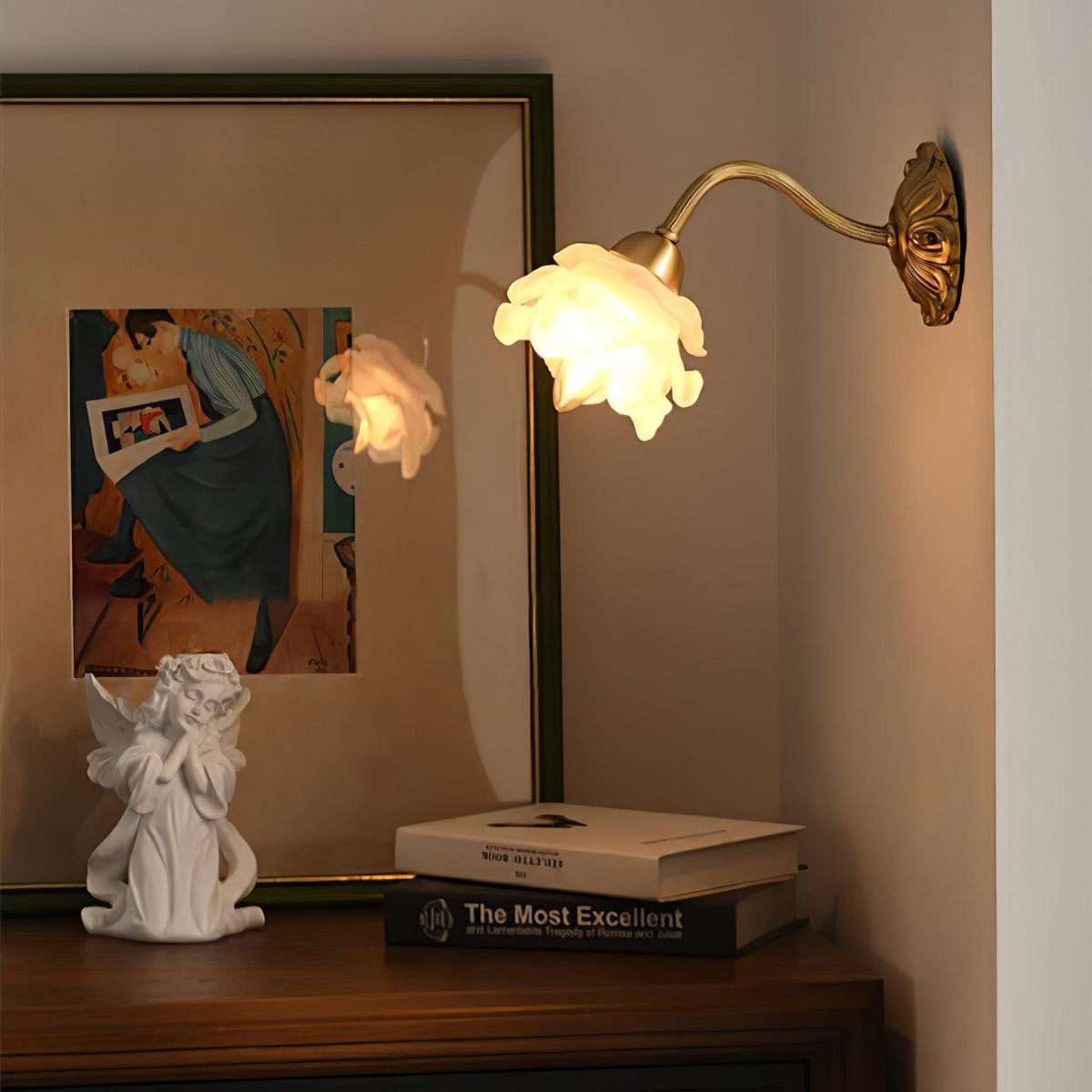 Palo wandlamp messing bloemmotief luxe