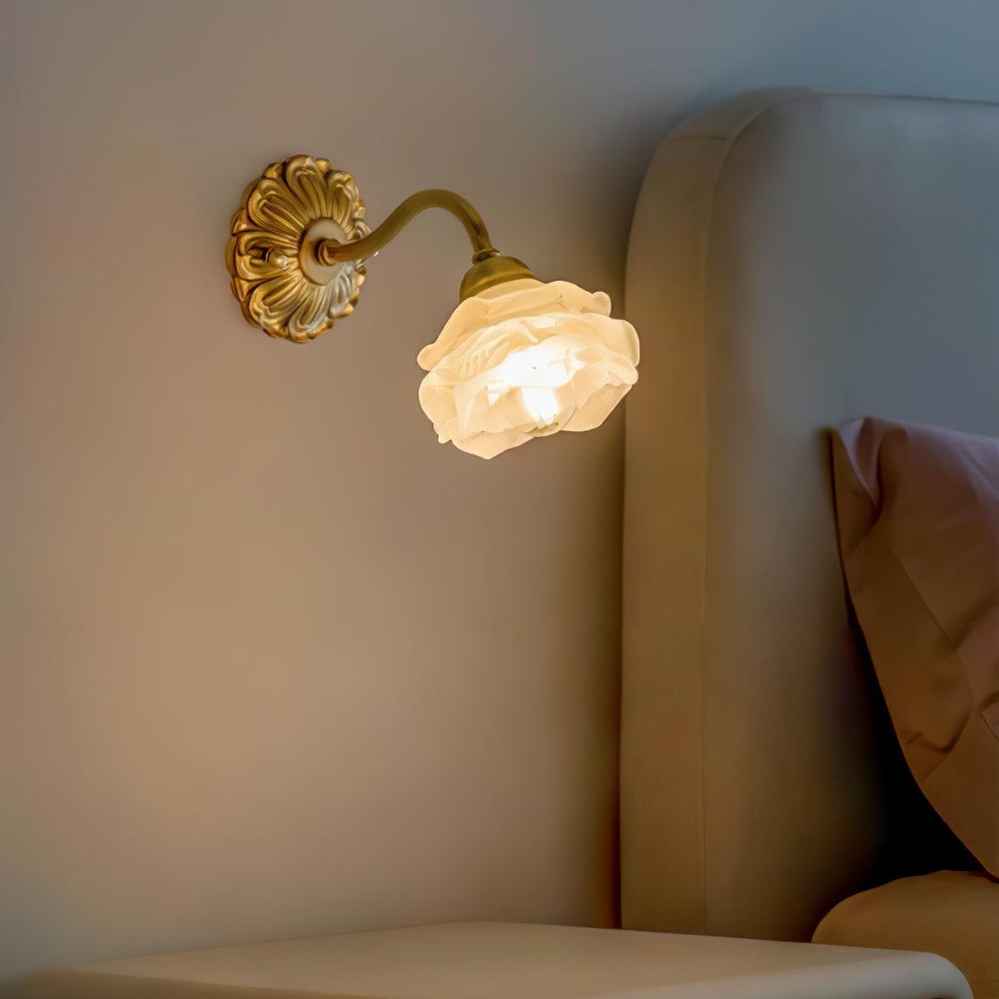 Palo wandlamp messing bloemmotief luxe