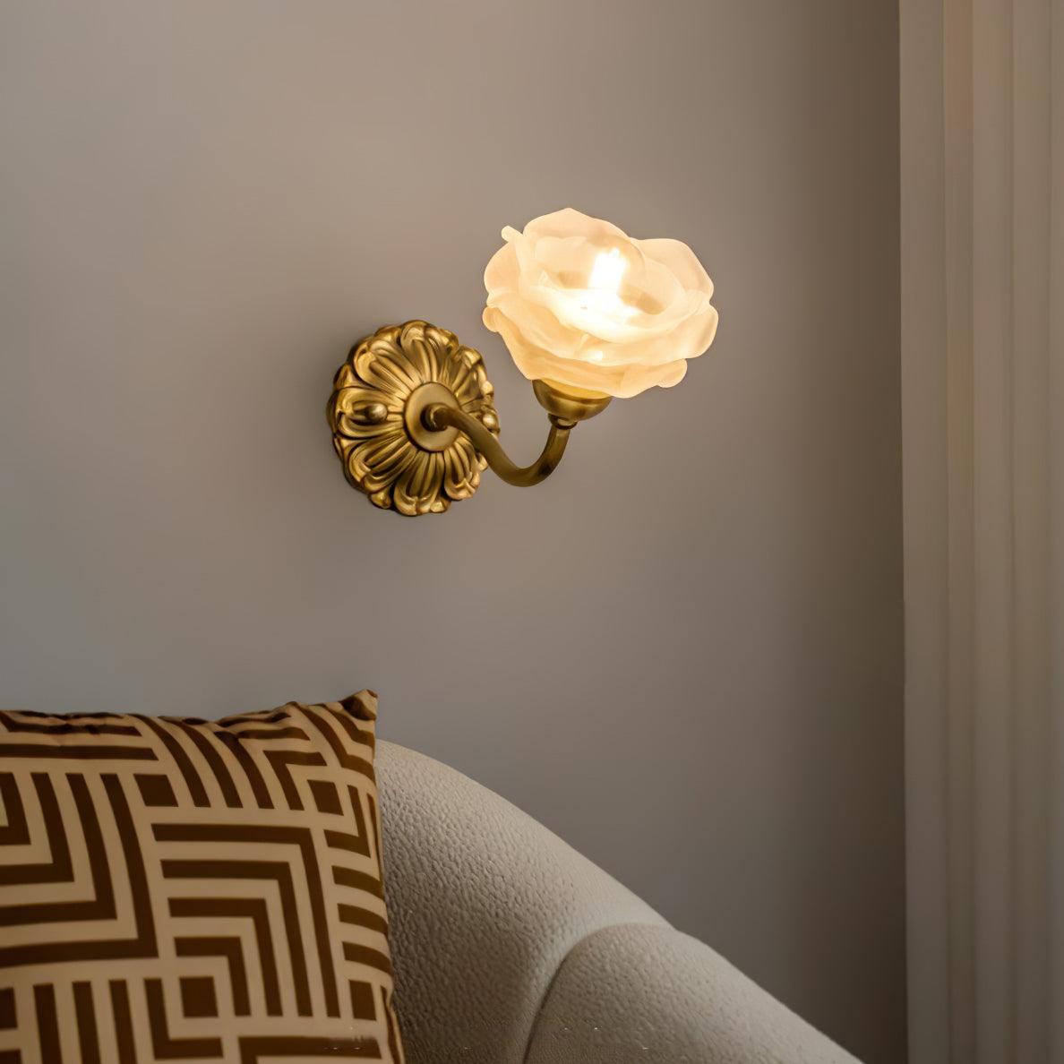 Palo wandlamp messing bloemmotief luxe