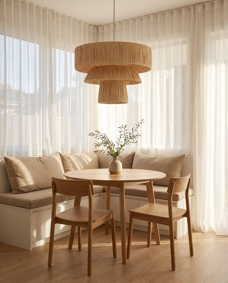 Caleise hanglamp met natuurlijke raffia